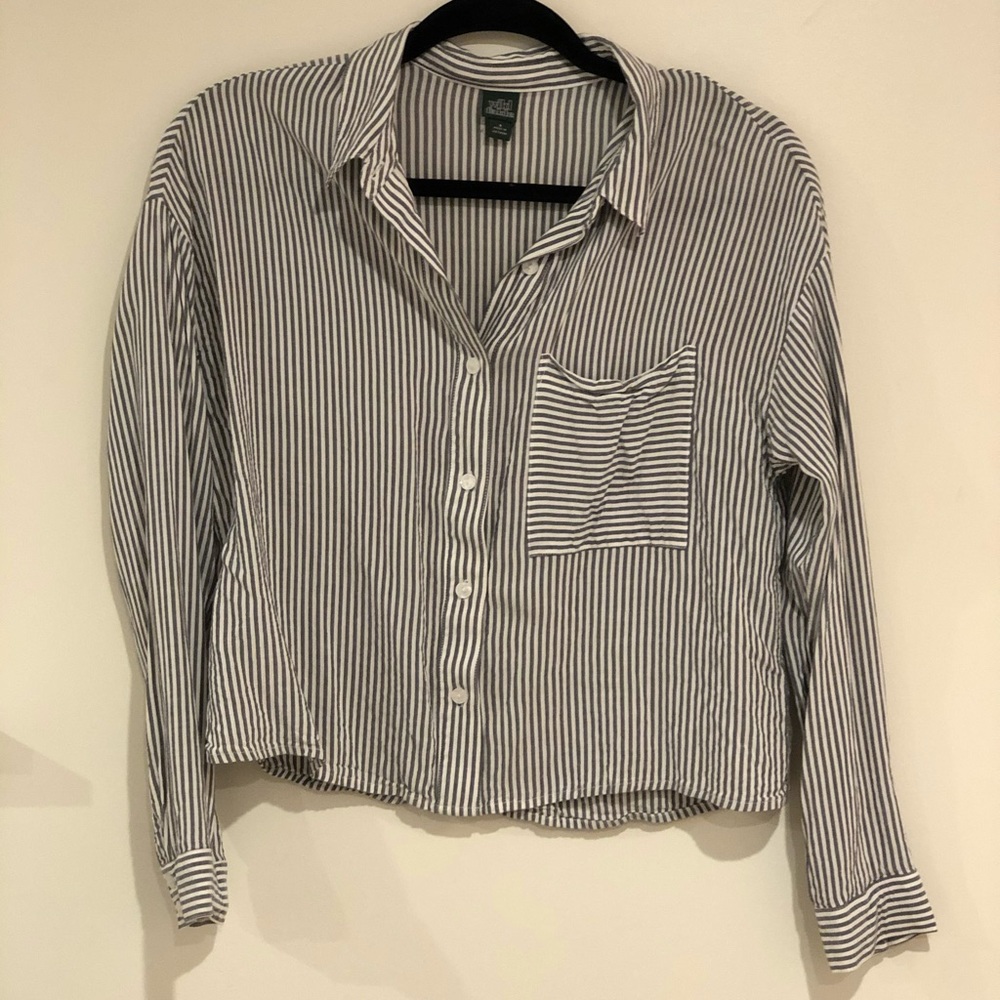 striped long sleeve, crop